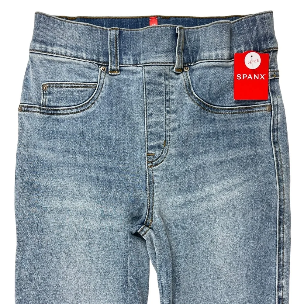 Spanx XS Petite Sculpt Pull-On Skinny‎ Jeans Light Wash Butt Lifting NWT